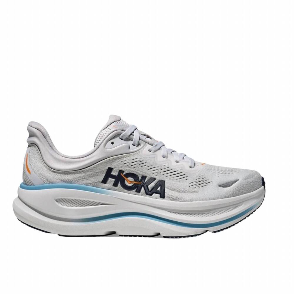 NEW HOKA men's bondi 9 shoes in stardust cosmic grey